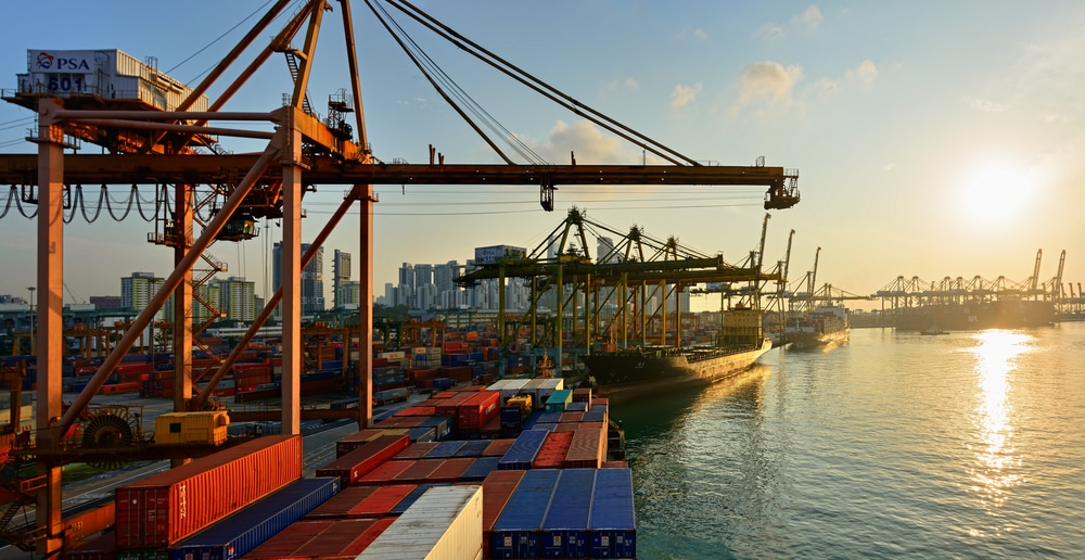 Port operations on a big port in Singapore