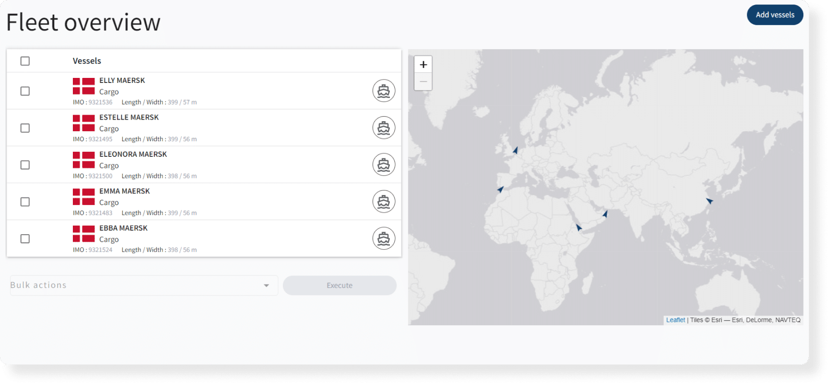 discover all vessels positions with visi-fleet