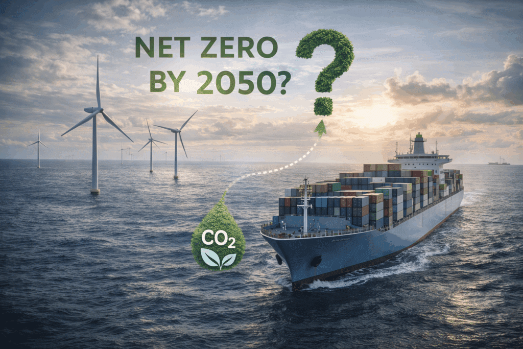 Carbon neutral shipping: the road to 2050.